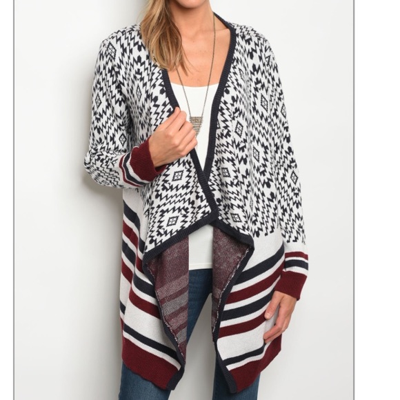 ❤️LAST NEW navy, burgundy thick sweater cardigan - Picture 2 of 8